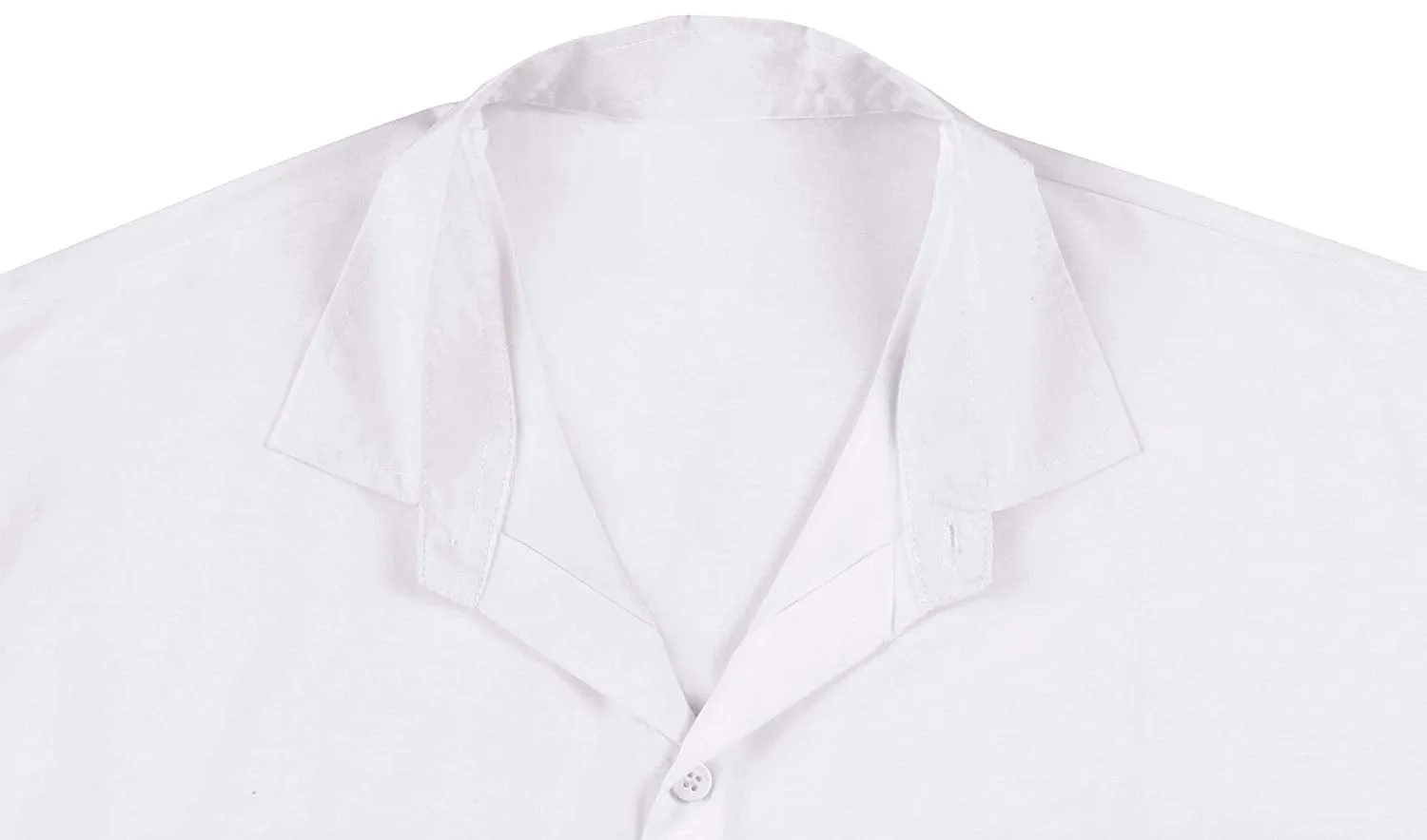 LA LEELA Shirt Casual Button Down Short Sleeve Beach Shirt Men Embroidered 125