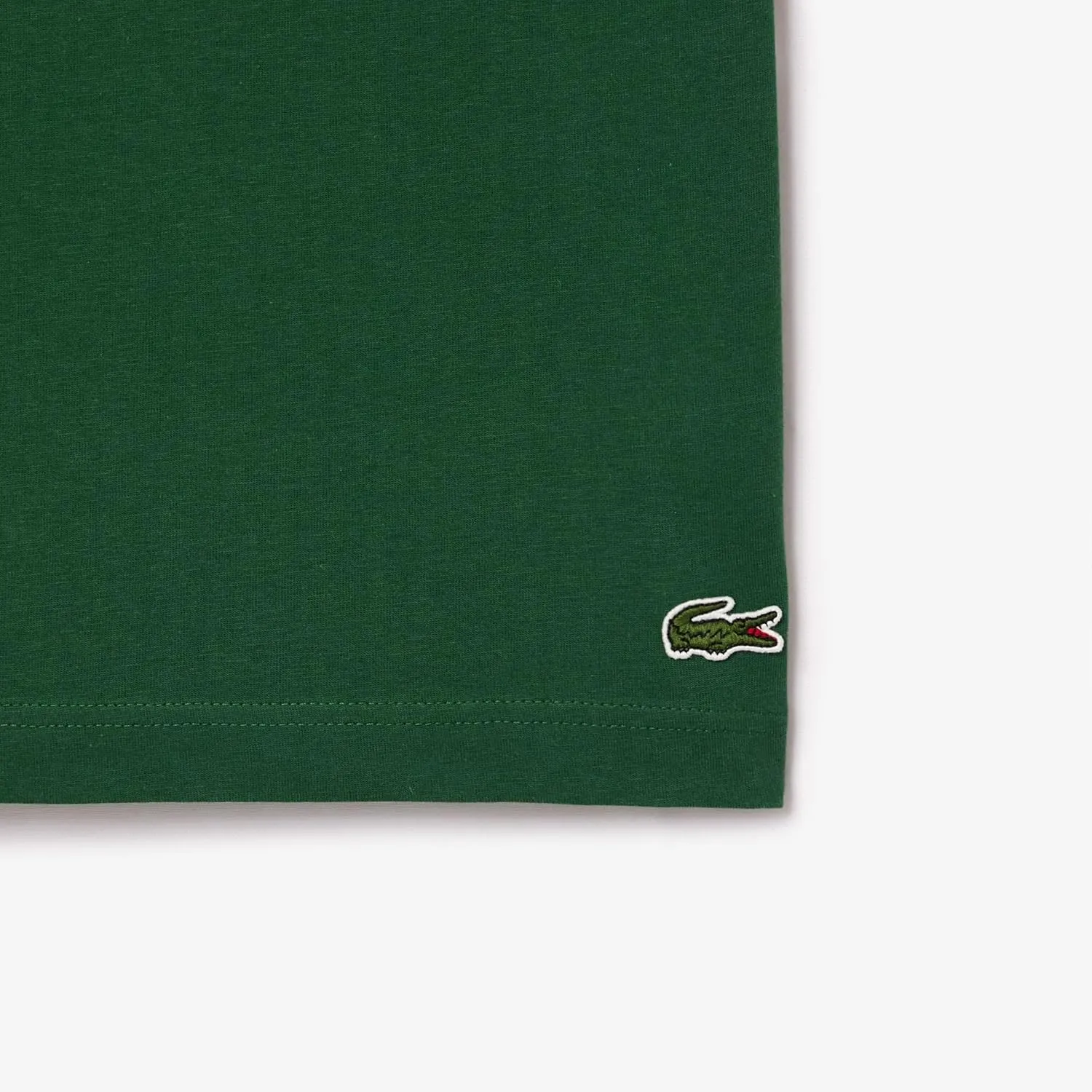 Lacoste Mens Regular Fit Short Sleeve Crew Neck Tee Shirt W Large Croc and Lacoste Graphic on the Front of the Chest