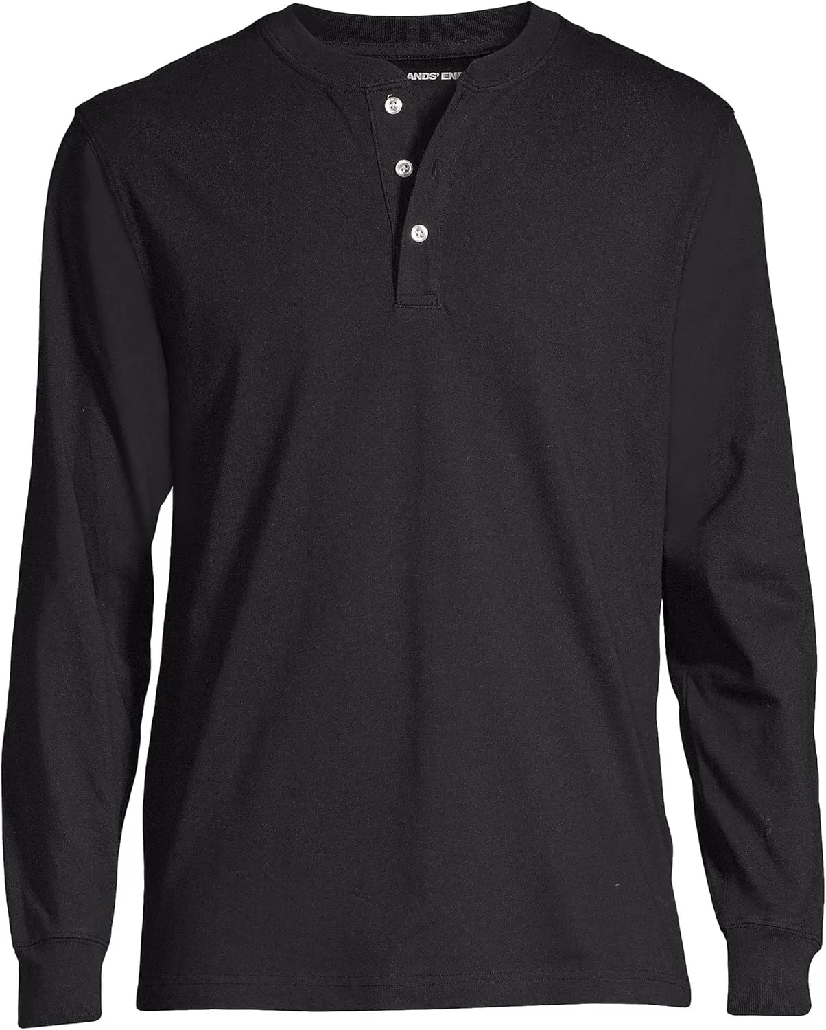 Lands' End Men's Super-T Long Sleeve Henley Shirt