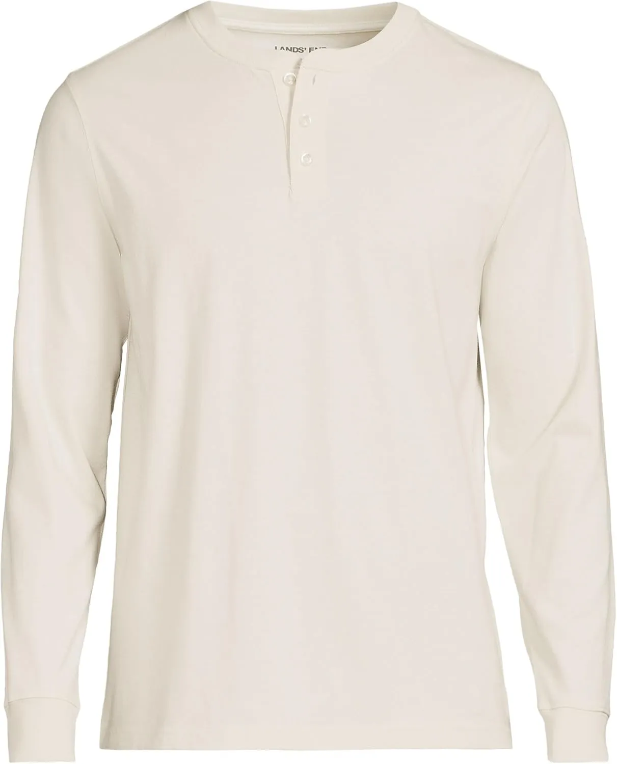 Lands' End Men's Super-T Long Sleeve Henley Shirt