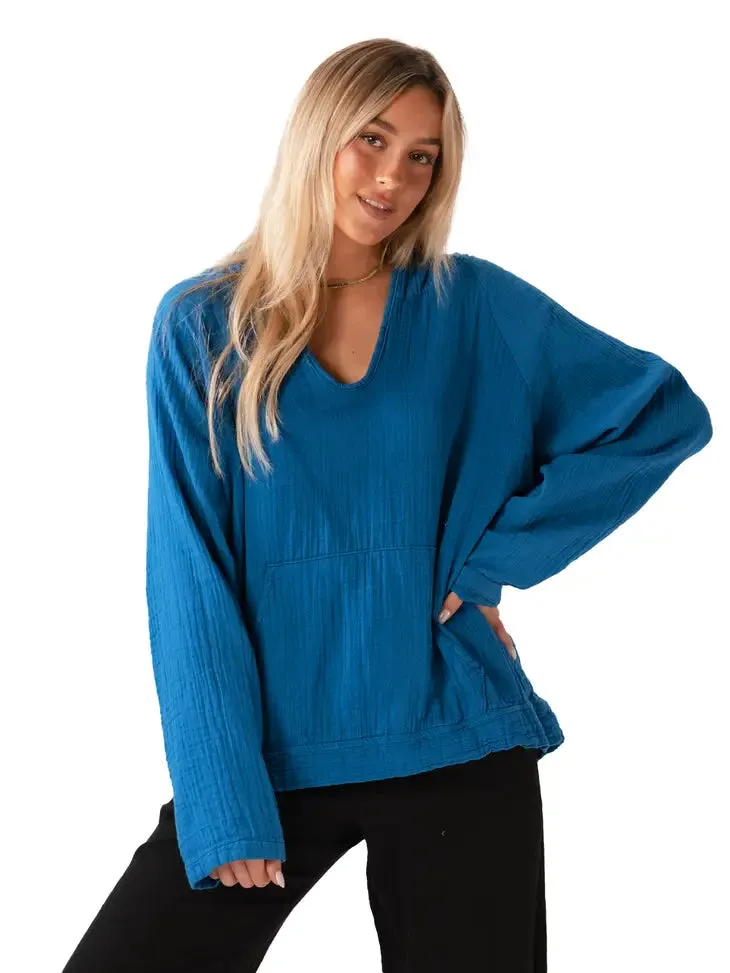 Lotus and Luna | Baja Cobalt Pullover