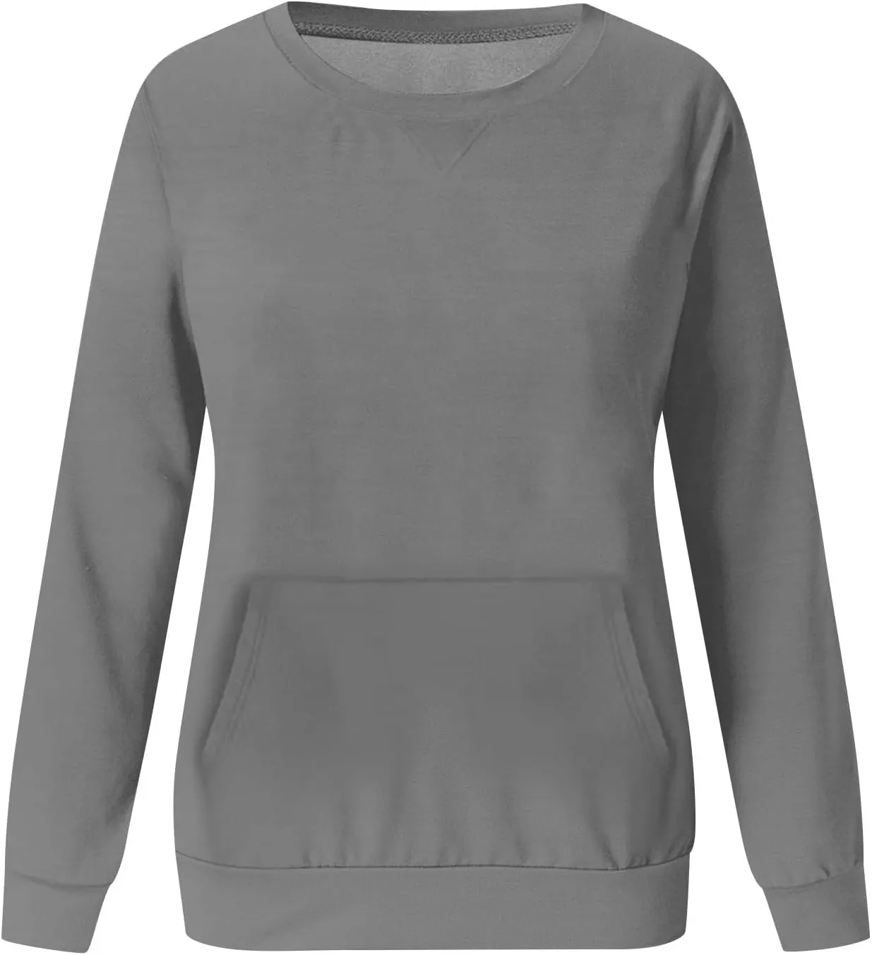 LRMQS Sweatshirt for Women Crewneck Trendy Long Sleeve Shirts with Pocket Fall Fashion 2024 Casual Cute Pullover Clothes