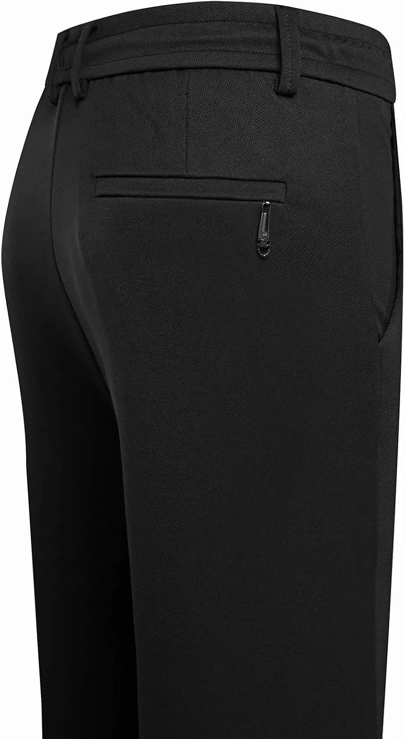 Men Cargo Chino Pants Casual Linen Stretchy Drawstring Waist Pant Sweatpants Joggers Sports Gym Jogging