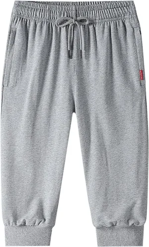 Men Cargo Work Pants Casual Linen Elasticated Waist Pant Jogging Sweatpants Joggers Baggy Sports Gym Pants