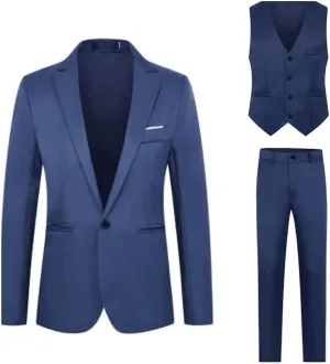 Men Suit Casual Two- Suit Love Printed Coat Jacket Pants Suit Comfortable Soft Vest Pant Two- Sets Suit for Men Slim