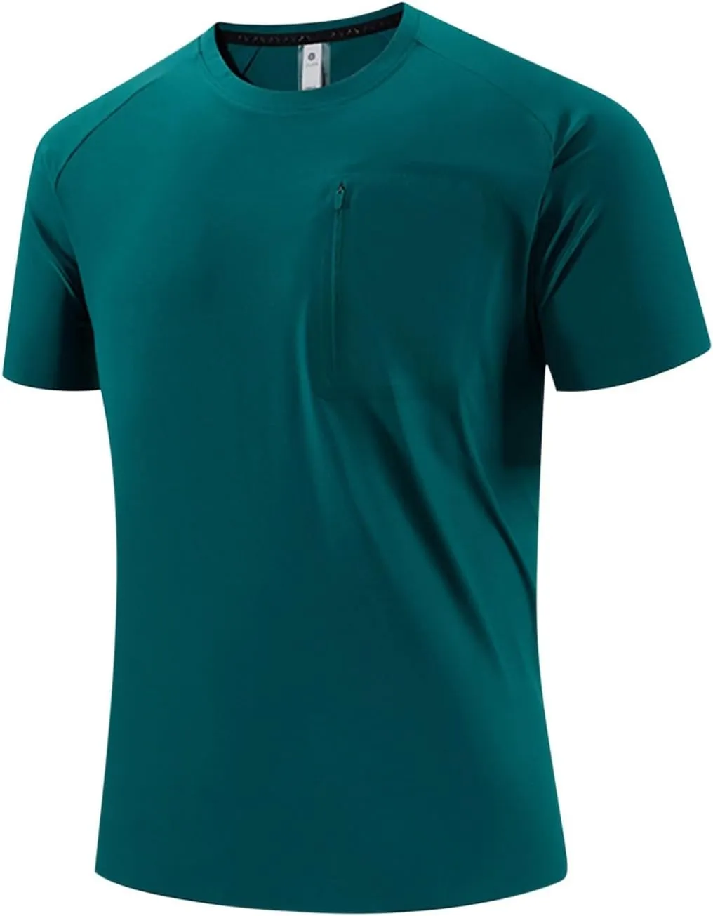 Mens Athletic Shirt Short Sleeve with Zipper Pocket Lightweight UPF 50   Crewneck T-Shirt for Workout Casual Wear 2025