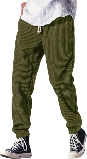 Men's Cargo Combat Pants Casual Cotton Stretchy Linen Pant Classic Sweatpants Joggers Sports Jogging Bottoms