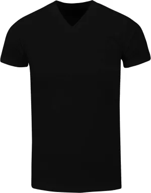 Men's Heavyweight Cotton T Shirt  Basic 6.2 Ounce Short Sleeve V Neck Plain Tee Top Tshirts Regular Big and Tall Size