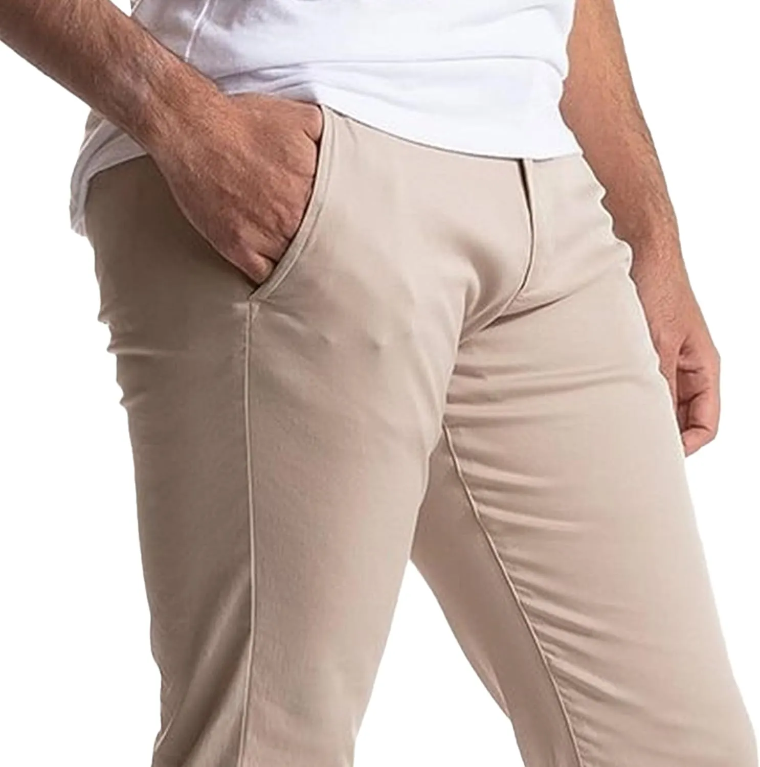 Mens Skinny Tapered Dress Pants Comfort Trouser Slim-Fit Front Solid Casual Pants Stretch Chino Casual Fit Trousers