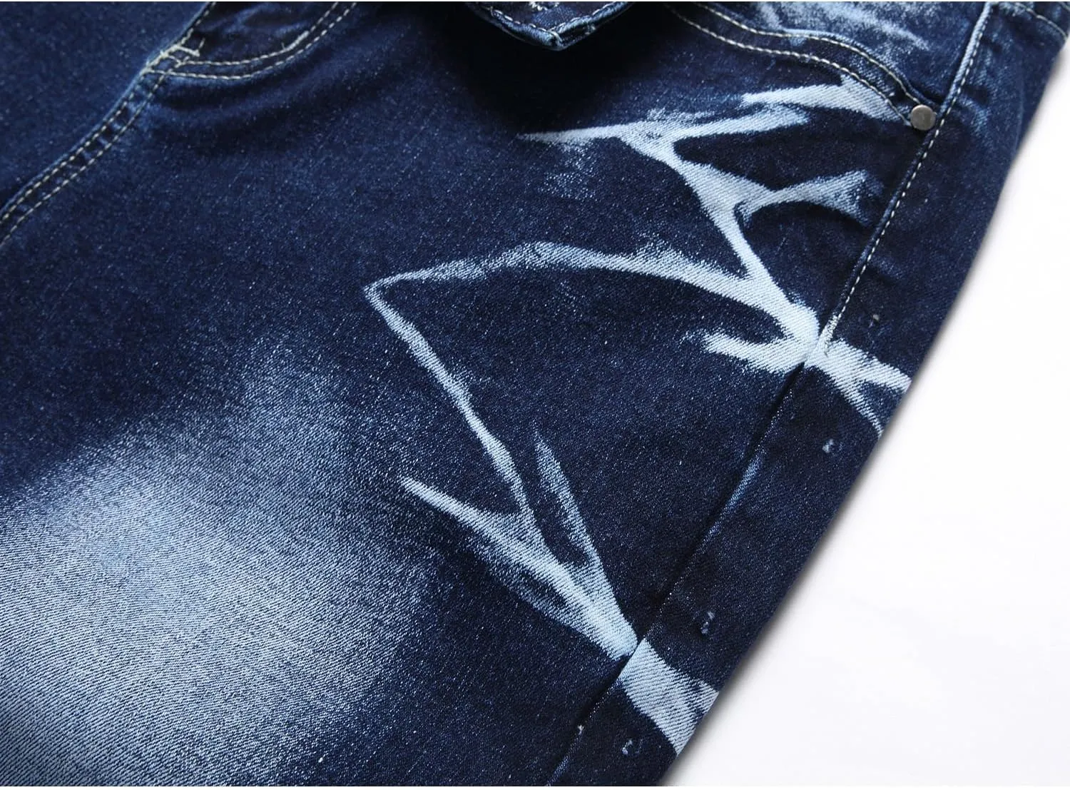 Men's Slim Fit Stretch Jean Blue Or Black Comfortable Soft Ripped Pants Demin