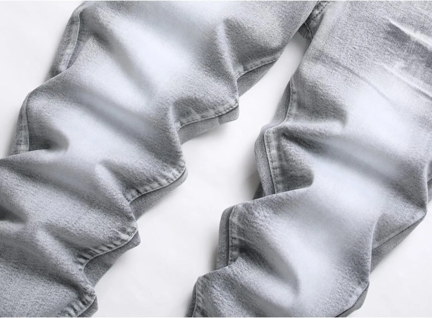 Men's Slim Fit Stretch Jean Blue Or Black Comfortable Soft Ripped Pants Demin