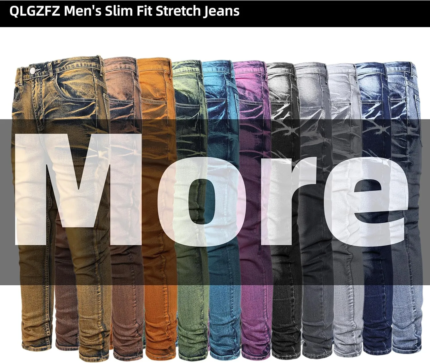 Men's Slim Fit Stretch Jean Blue Or Black Comfortable Soft Ripped Pants Demin