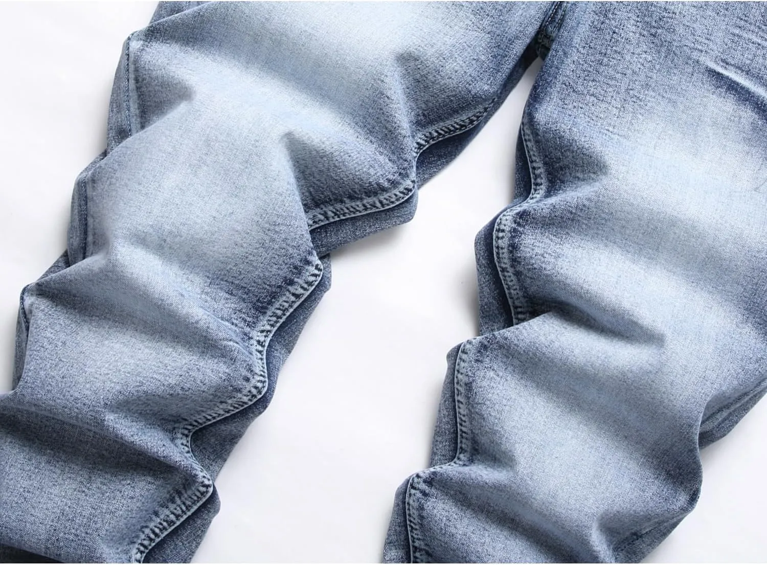 Men's Slim Fit Stretch Jean Blue Or Black Comfortable Soft Ripped Pants Demin