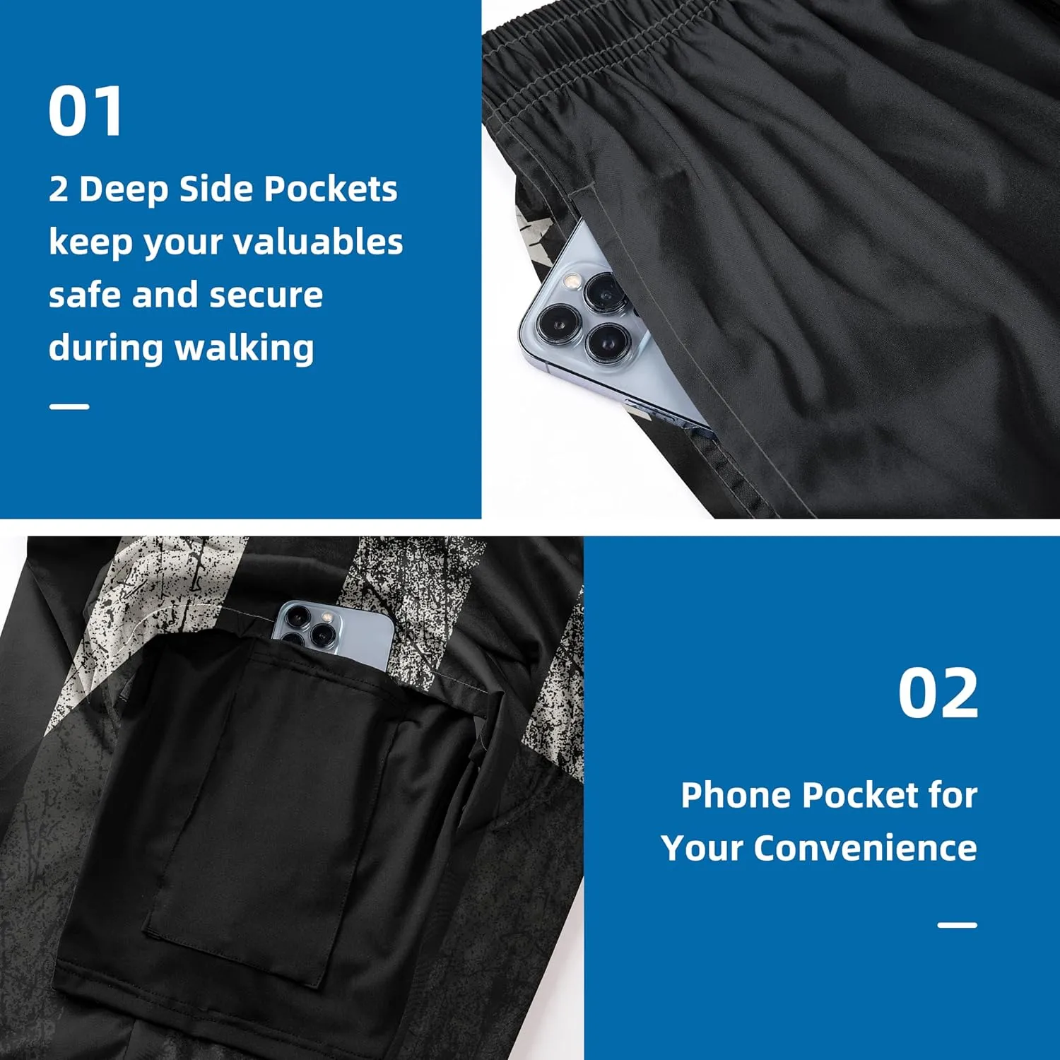 Mens Swim Trunks with Compression Liner 9" Board Shorts 2 in 1 Quick Dry Beach Swimwear Bathing Suits for Men