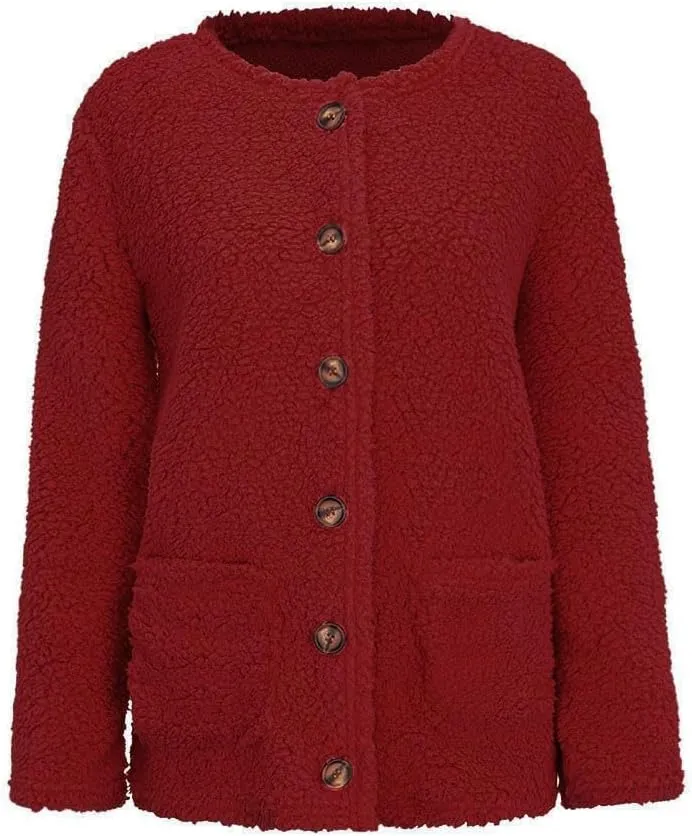 NaRHbrg Women's Cardigan Sweaters 2024 Casual Button Up Oversized Cardigan Open Front V Neck Lightweight Cardigans Coat