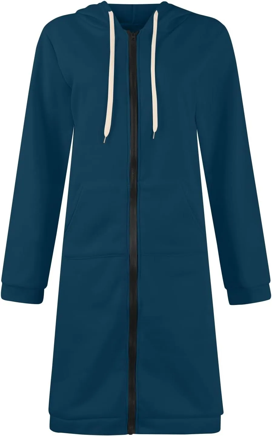 NBXNZWF Women's Zip Up Hoodies 2025 Fall Casual Oversized Fleece Long Tunic Long Sleeve Sweatshirts Jackets With Pockets