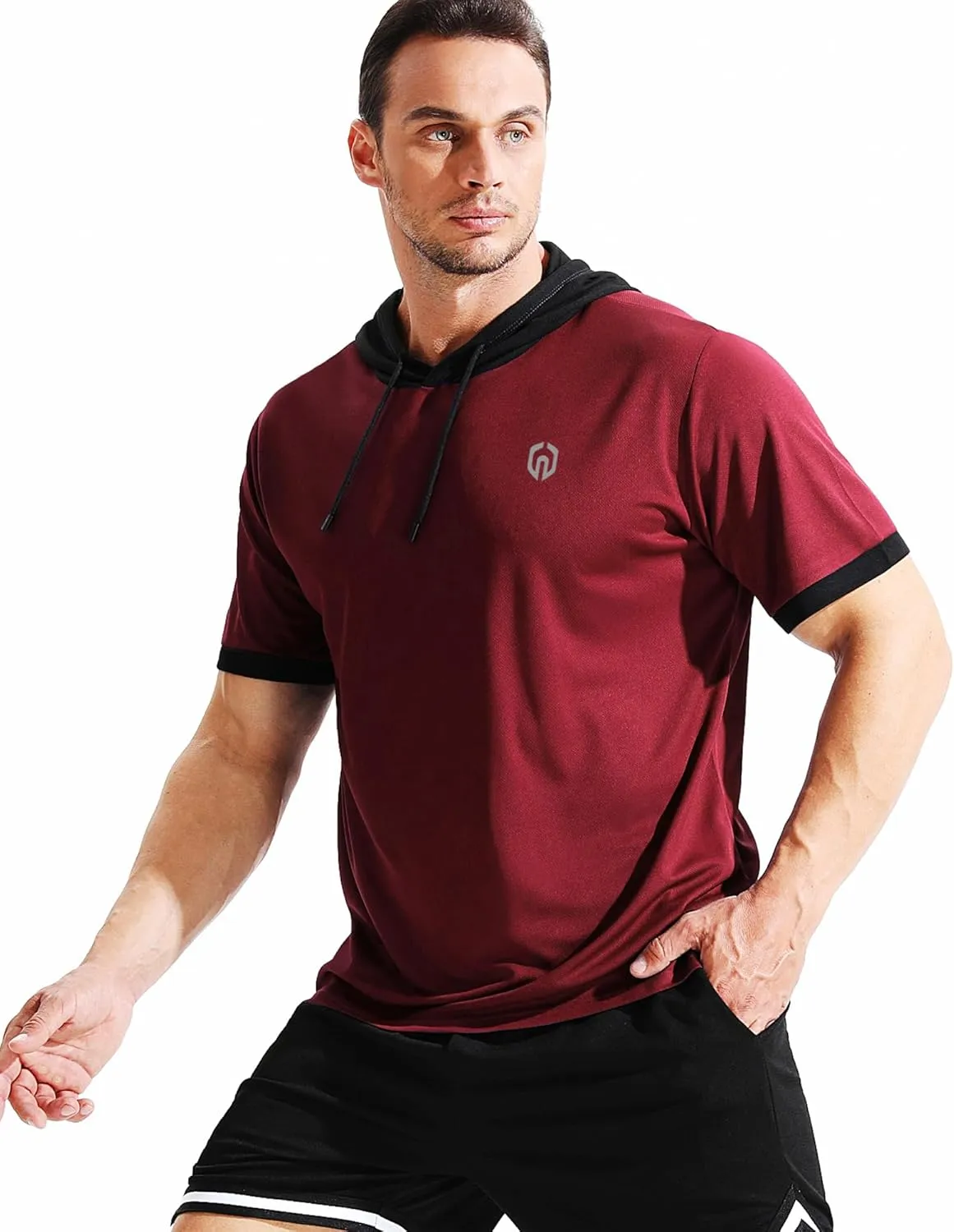 NELEUS Men's Dry Fit Performance Athletic Shirt with Hoods