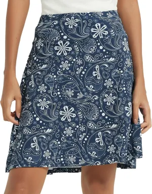 NOOYME 20" Skorts for Women Athletic Modest with Pockets Knee Length Tennis Golf Skirts