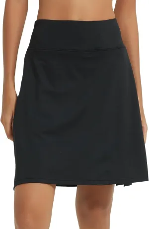 NOOYME 20" Skorts for Women Athletic Modest with Pockets Knee Length Tennis Golf Skirts