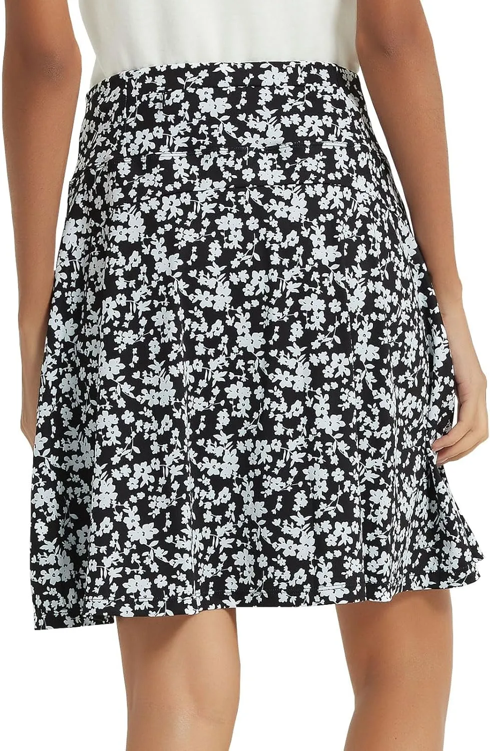 NOOYME 20" Skorts for Women Athletic Modest with Pockets Knee Length Tennis Golf Skirts