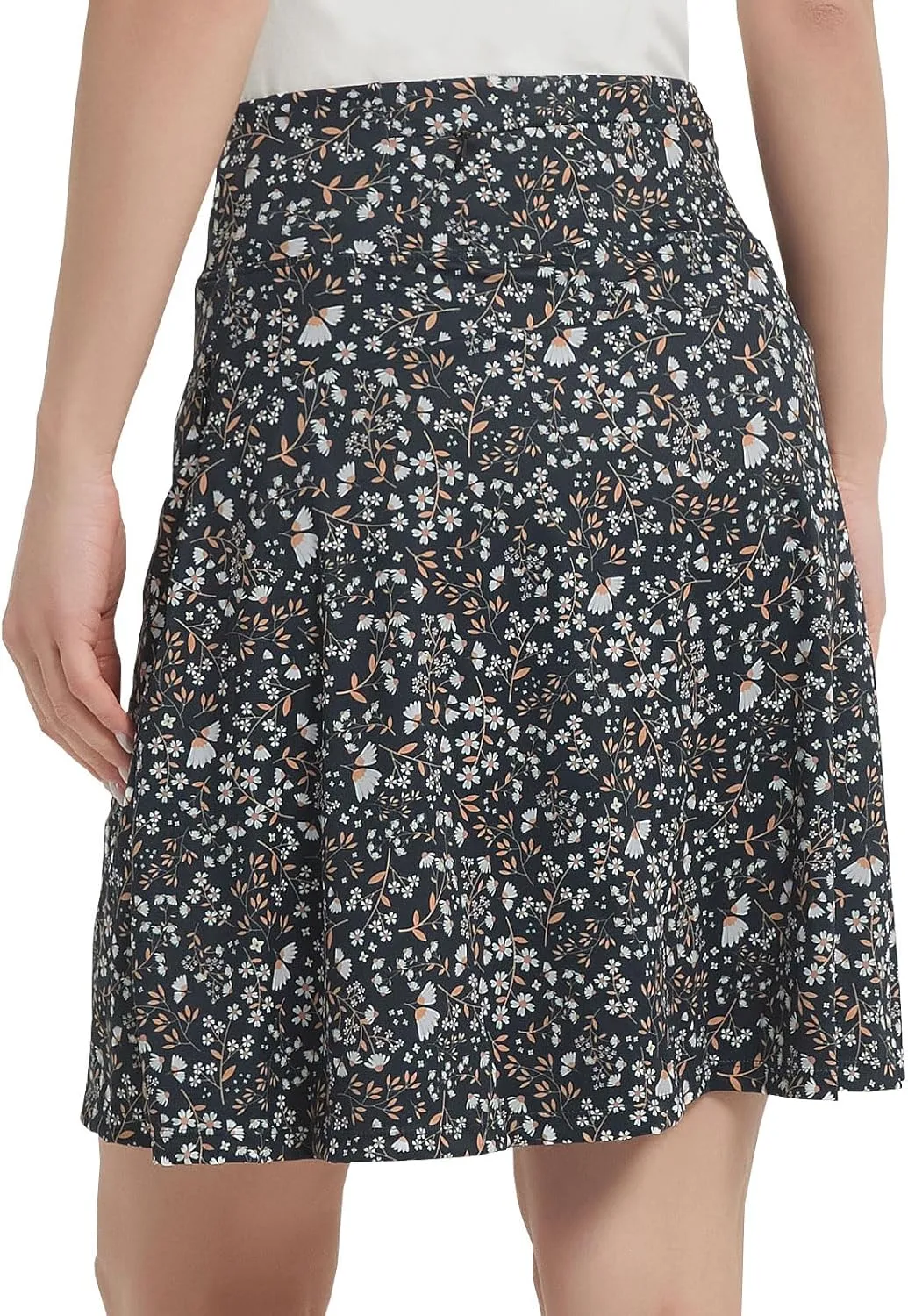 NOOYME 20" Skorts for Women Athletic Modest with Pockets Knee Length Tennis Golf Skirts