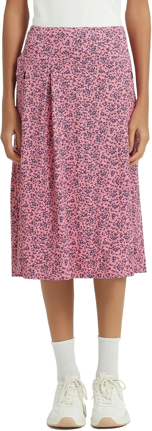NOOYME 28" Skorts for Women with 3 Pockets Modest Knee Length Athletic Midi Skirts