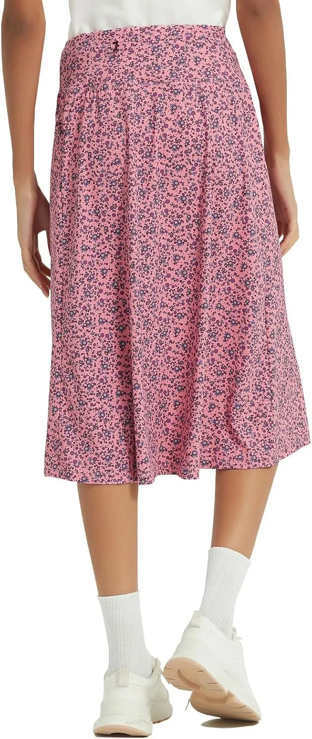 NOOYME 28" Skorts for Women with 3 Pockets Modest Knee Length Athletic Midi Skirts