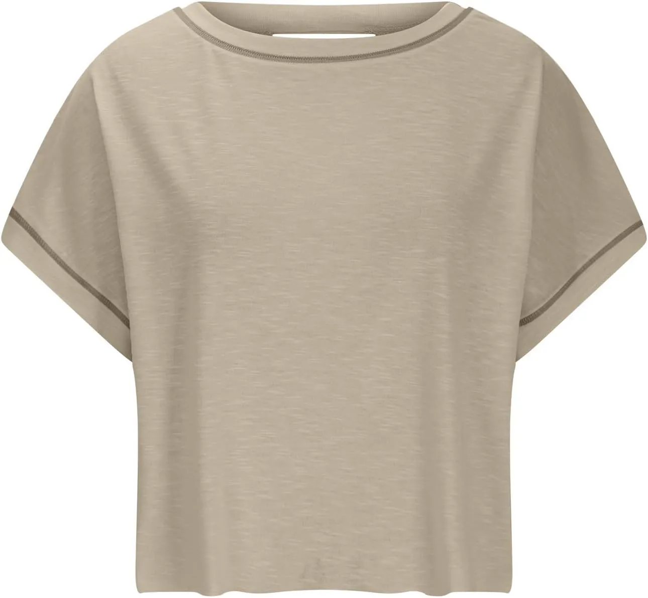 Open Back Workout Tops for Women Yoga Athletic Backless Shirts Oversized Trendy Short Sleeve T-Shirt Running Crop Tee