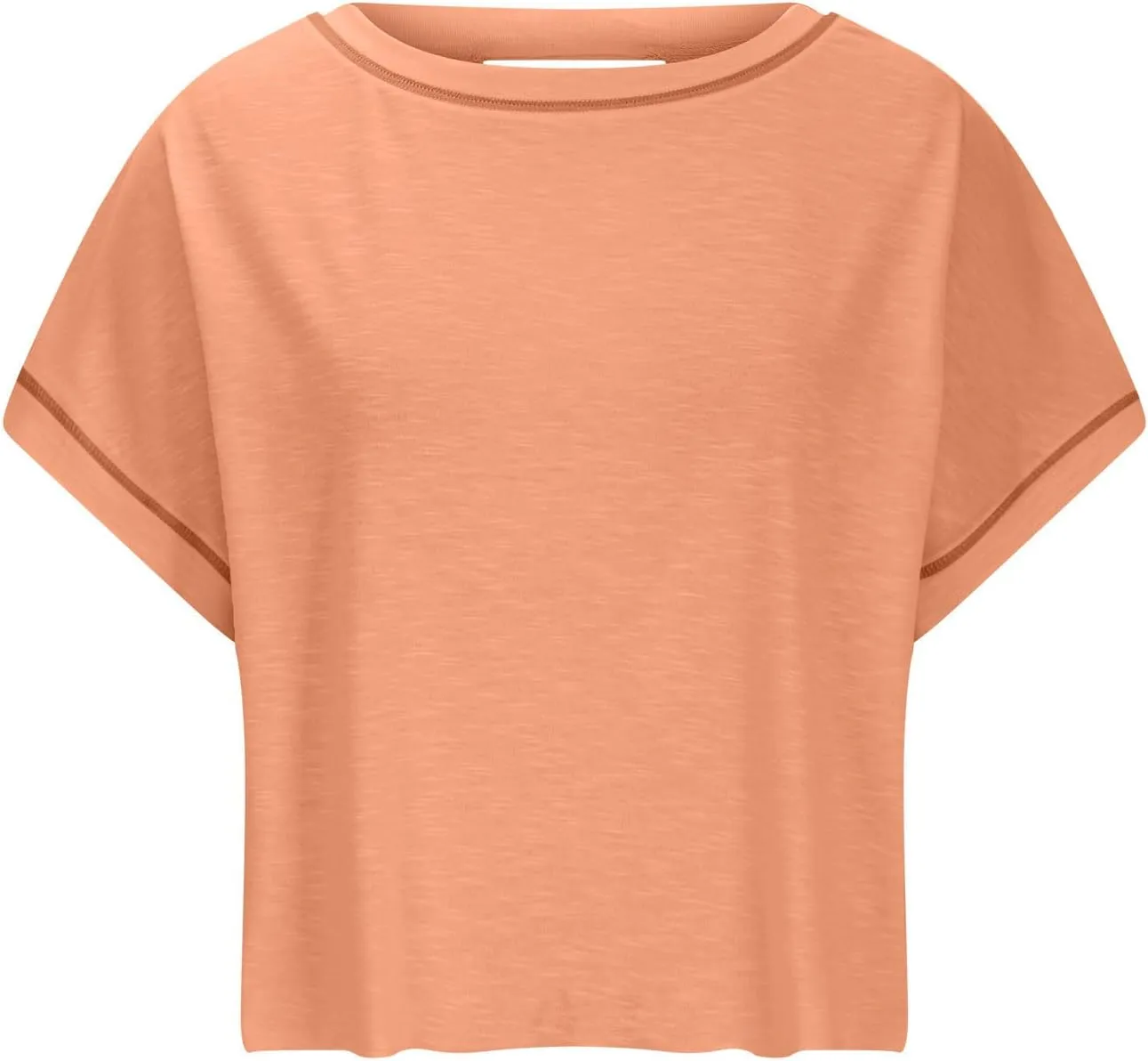 Open Back Workout Tops for Women Yoga Athletic Backless Shirts Oversized Trendy Short Sleeve T-Shirt Running Crop Tee