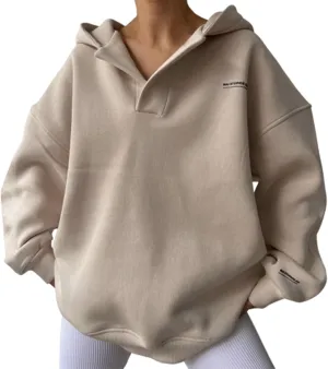 Oversized Hoodie for Women 2024 Fall Fashion Long Sleeve Sweaters Drawstring Pullover Tops with Pockets Sweatshirt
