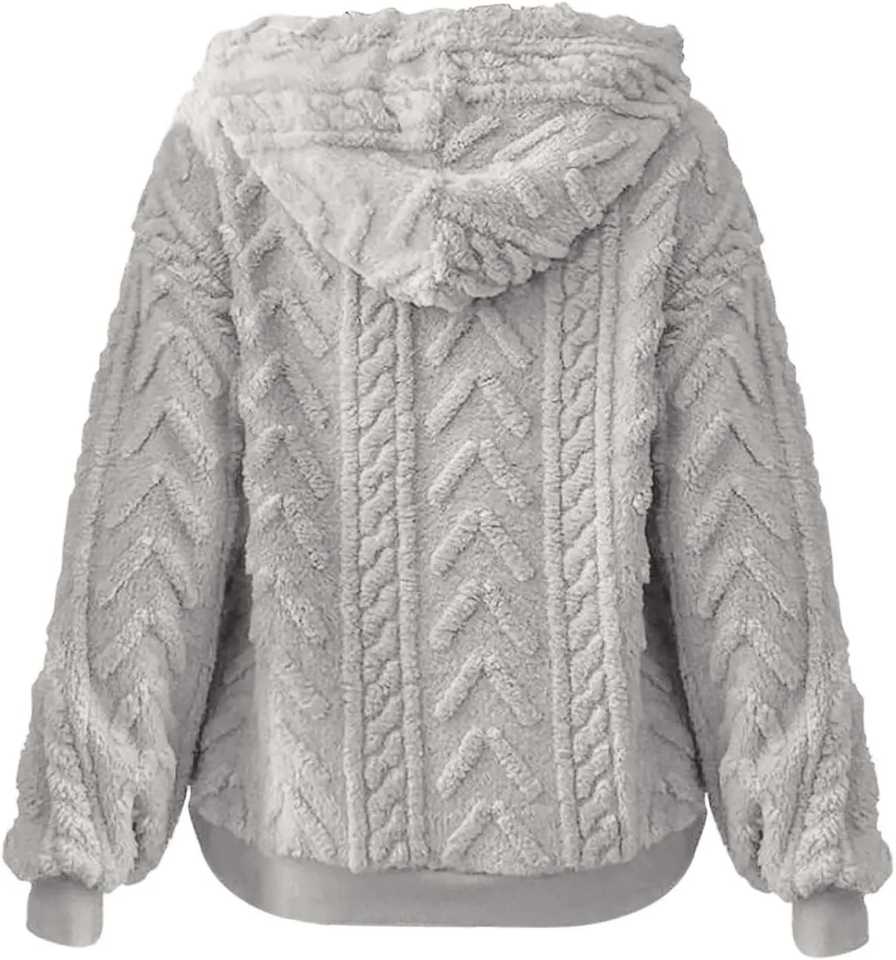 Oversized Hoodie For Women, Cable Knit Fuzzy Pullover Sweatshirt, Fall Clothes