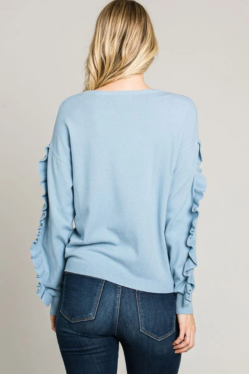 Pullover with Ruffle Detail