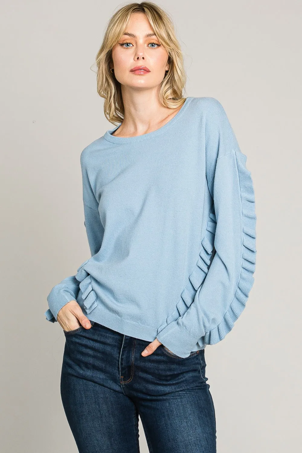 Pullover with Ruffle Detail