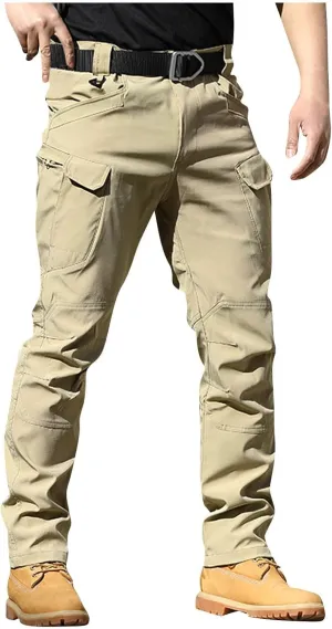 Ripstop Tactical Pants for Men Camo Flex Elastic Outdoor Cargo Pants Waterproof Stretch Combat Pant with Mult Pockets