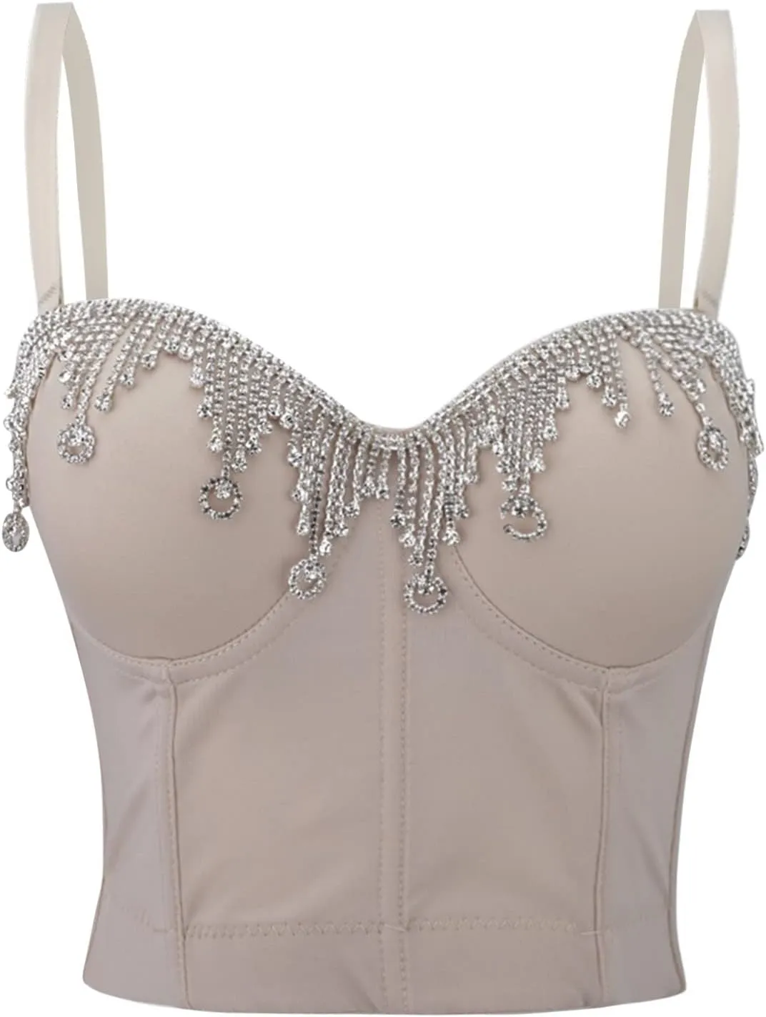 Shiny Trendy Tank Tops for Women Club Rhinestone Sparkle Glitter Sleeveless Y2K Shirts Sparkly Camisole Party Casual