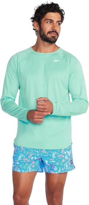 Speedo Men's Uv Swim Shirt Long Sleeve Fitness Rashguard