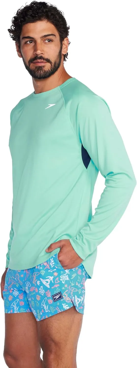 Speedo Men's Uv Swim Shirt Long Sleeve Fitness Rashguard