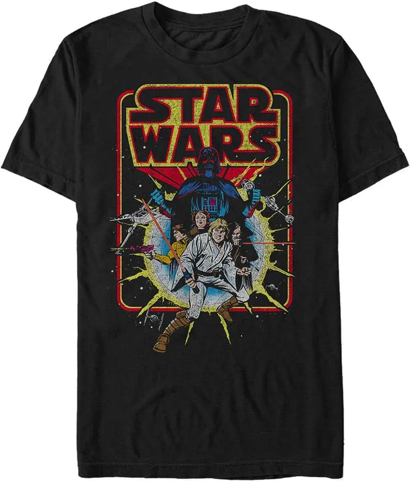 STAR WARS Men's Old School Comic Graphic T-Shirt