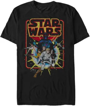 STAR WARS Men's Old School Comic Graphic T-Shirt
