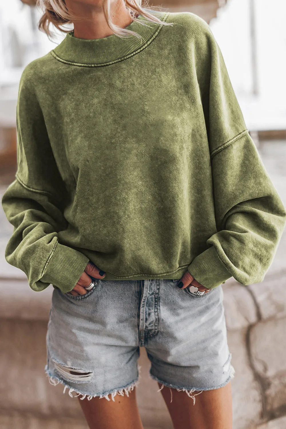 TastyHottie - Round Neck Dropped Shoulder Sweatshirt