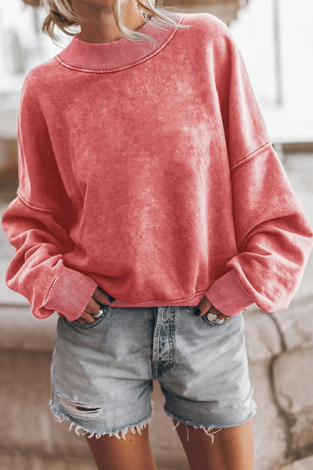 TastyHottie - Round Neck Dropped Shoulder Sweatshirt