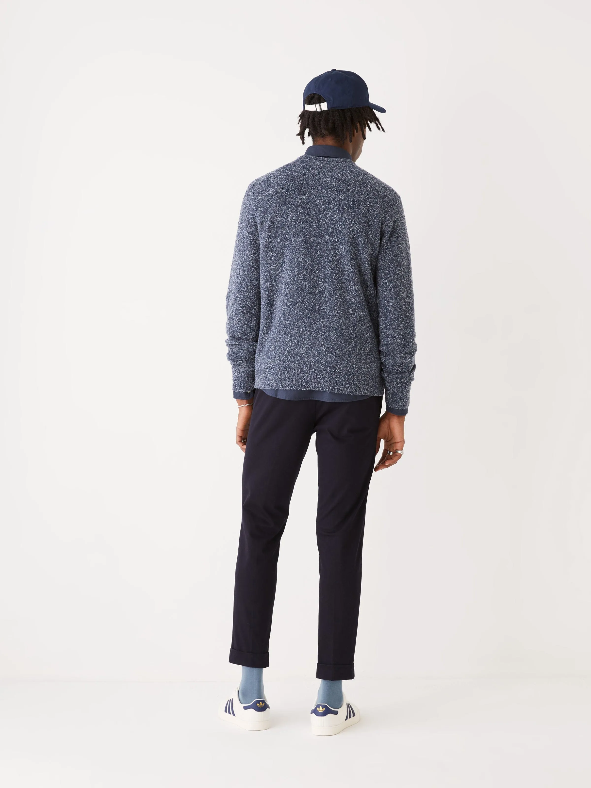 The Boucle Seawool® Sweater in Midnight Blue