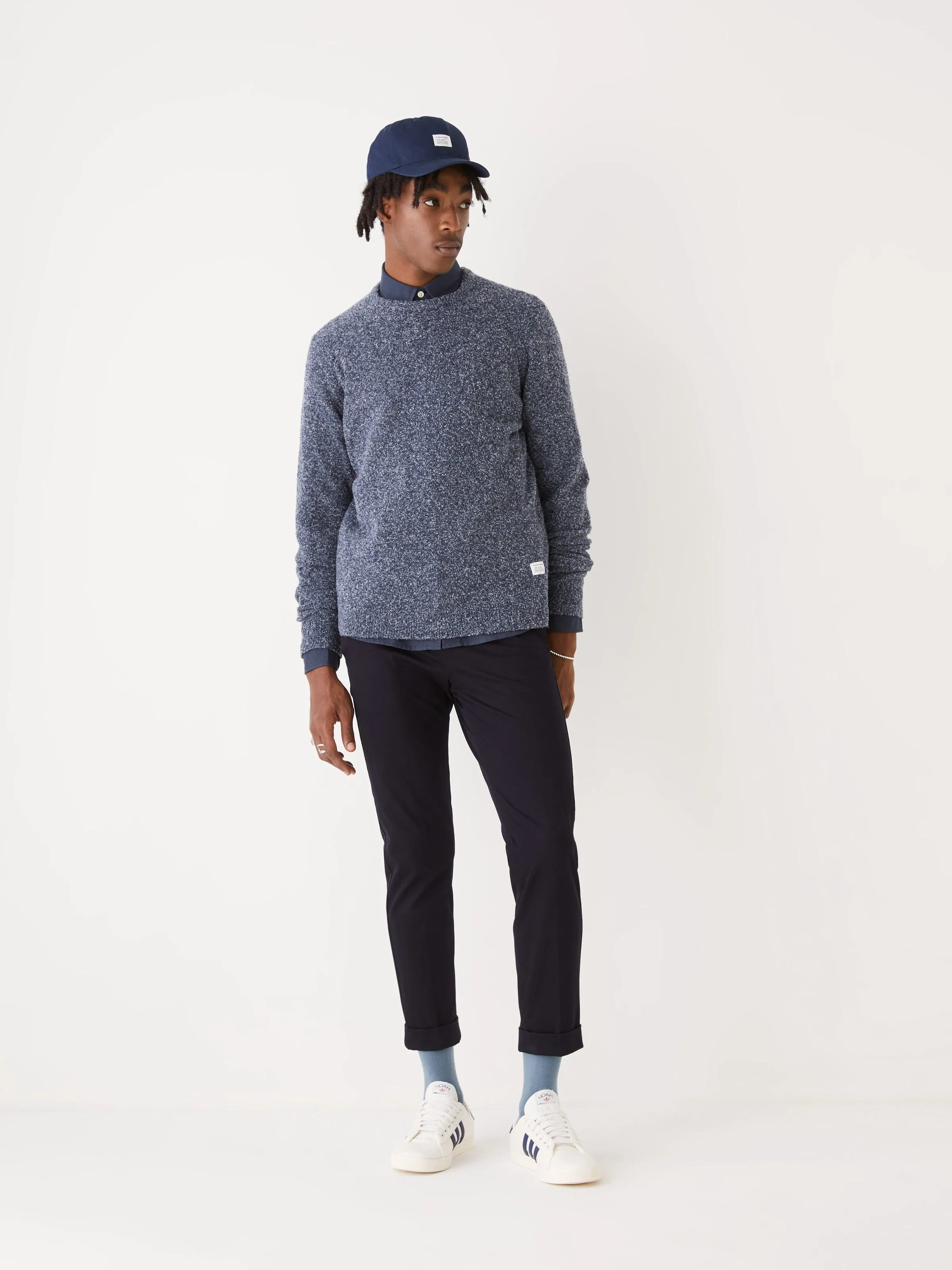 The Boucle Seawool® Sweater in Midnight Blue