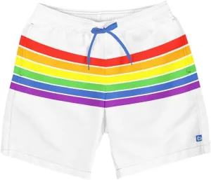 Tipsy Elves Men's Stretch Swim Trunks 7 Inch Inseam 4-Way Stretch with Mesh Liner - Quick-Dry Funny Swimwear Bathing Suit
