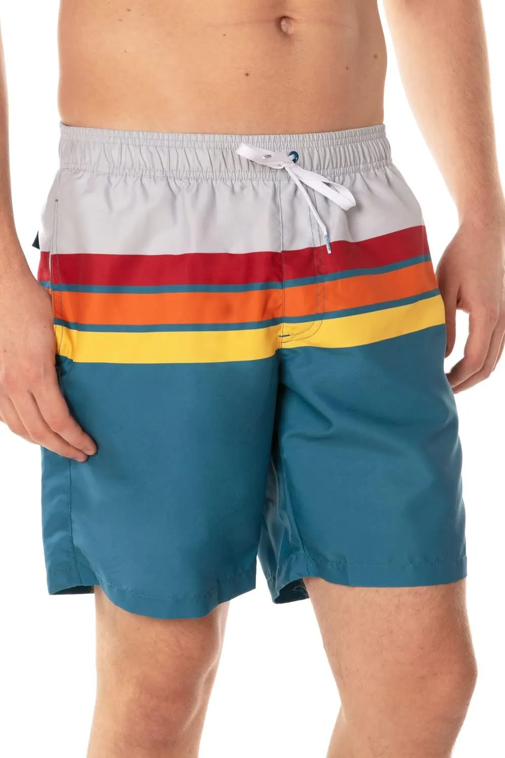 Tipsy Elves Men's Swim Trunks 7 Inch Inseam Classic Fit with Mesh Liner - Quick-Dry Funny Swimwear Bathing Suit