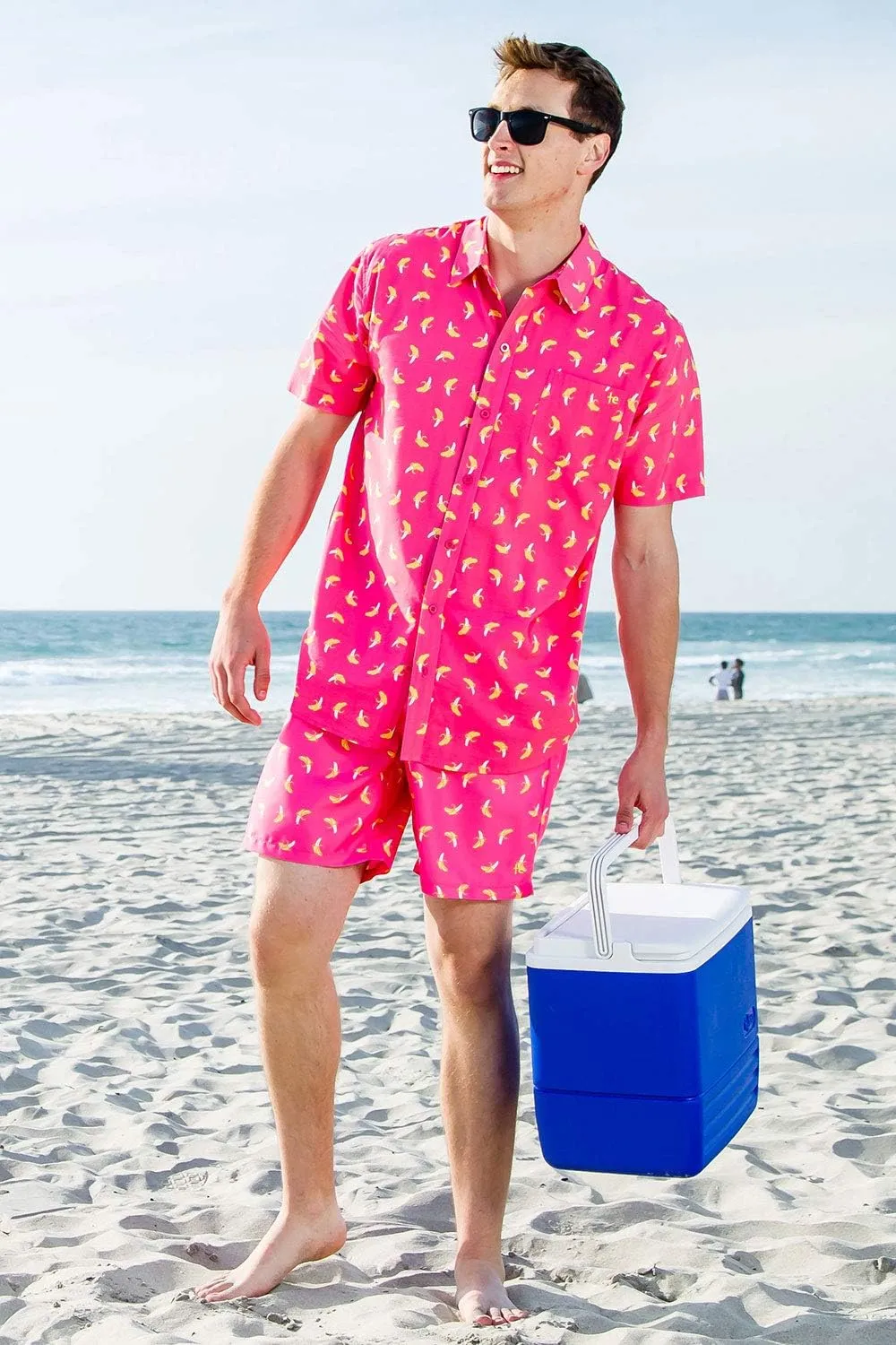Tipsy Elves Men's Swim Trunks 7 Inch Inseam Classic Fit with Mesh Liner - Quick-Dry Funny Swimwear Bathing Suit