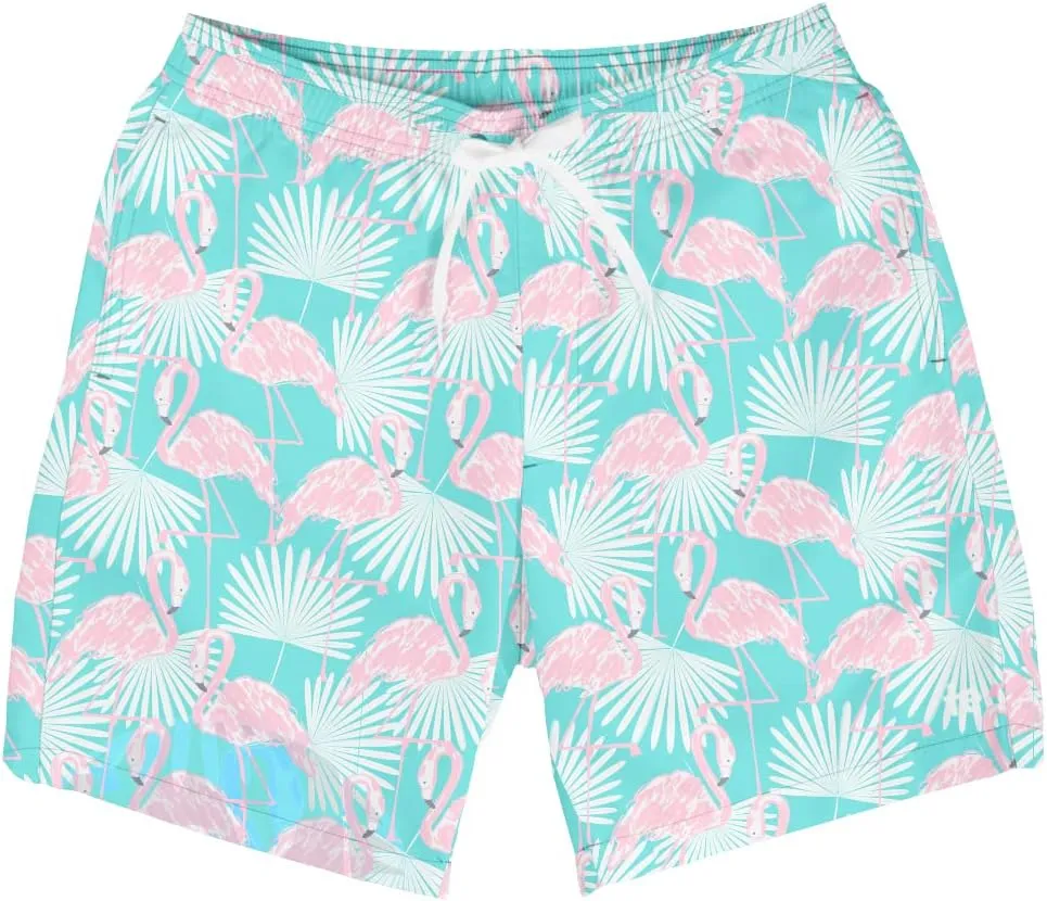Tipsy Elves Men's Swim Trunks 7 Inch Inseam Classic Fit with Mesh Liner - Quick-Dry Funny Swimwear Bathing Suit
