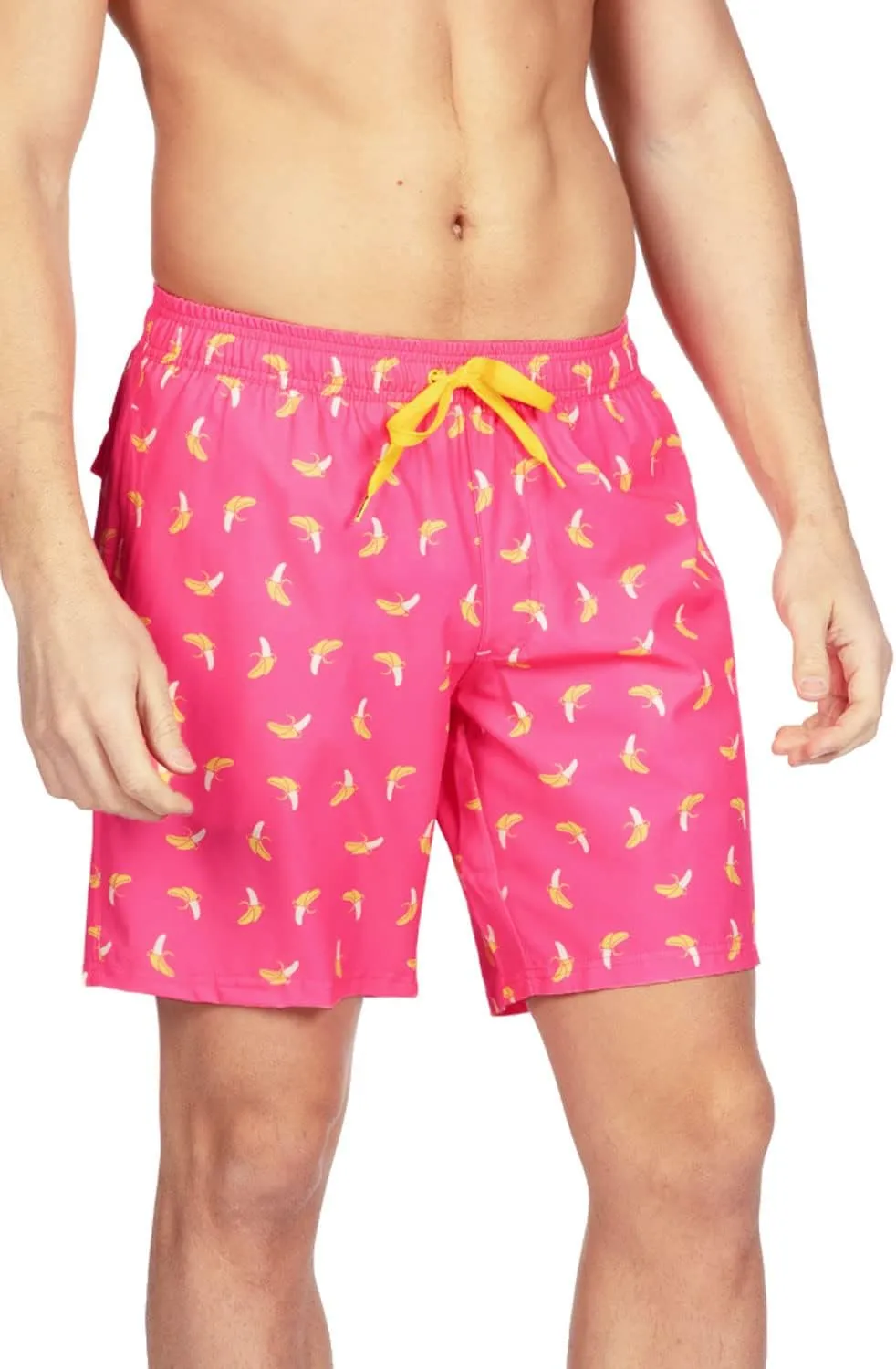 Tipsy Elves Men's Swim Trunks 7 Inch Inseam Classic Fit with Mesh Liner - Quick-Dry Funny Swimwear Bathing Suit