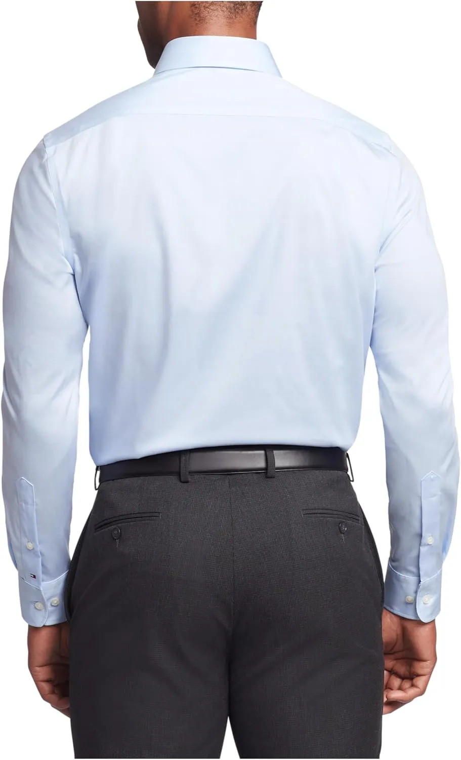 Tommy Hilfiger Men's Dress Shirt Regular Fit Stretch Twill