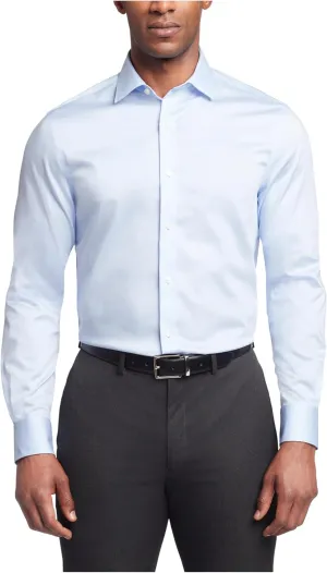 Tommy Hilfiger Men's Dress Shirt Regular Fit Stretch Twill